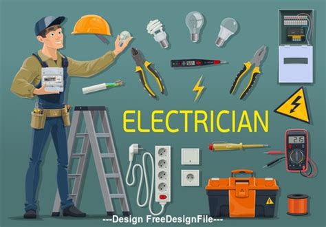 Electrician Cartoon Tool Box Images 